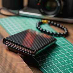 Carbon Fiber Card Holder and Money Clip Slide