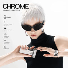 Jisulife Handheld Fan Life9 - Chrome Limited Edition