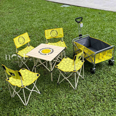 Smiley X Olymmons | Camping Table & Chair | Foldable Camping Trolley