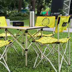 Smiley X Olymmons | Camping Table & Chair | Foldable Camping Trolley