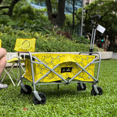 Smiley X Olymmons | Camping Table & Chair | Foldable Camping Trolley