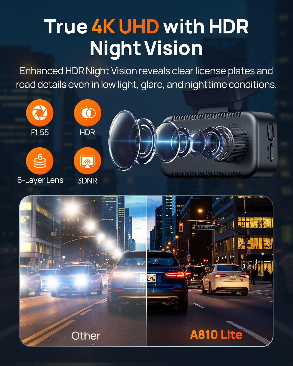 70mai Dash Cam 4k A810 Lite