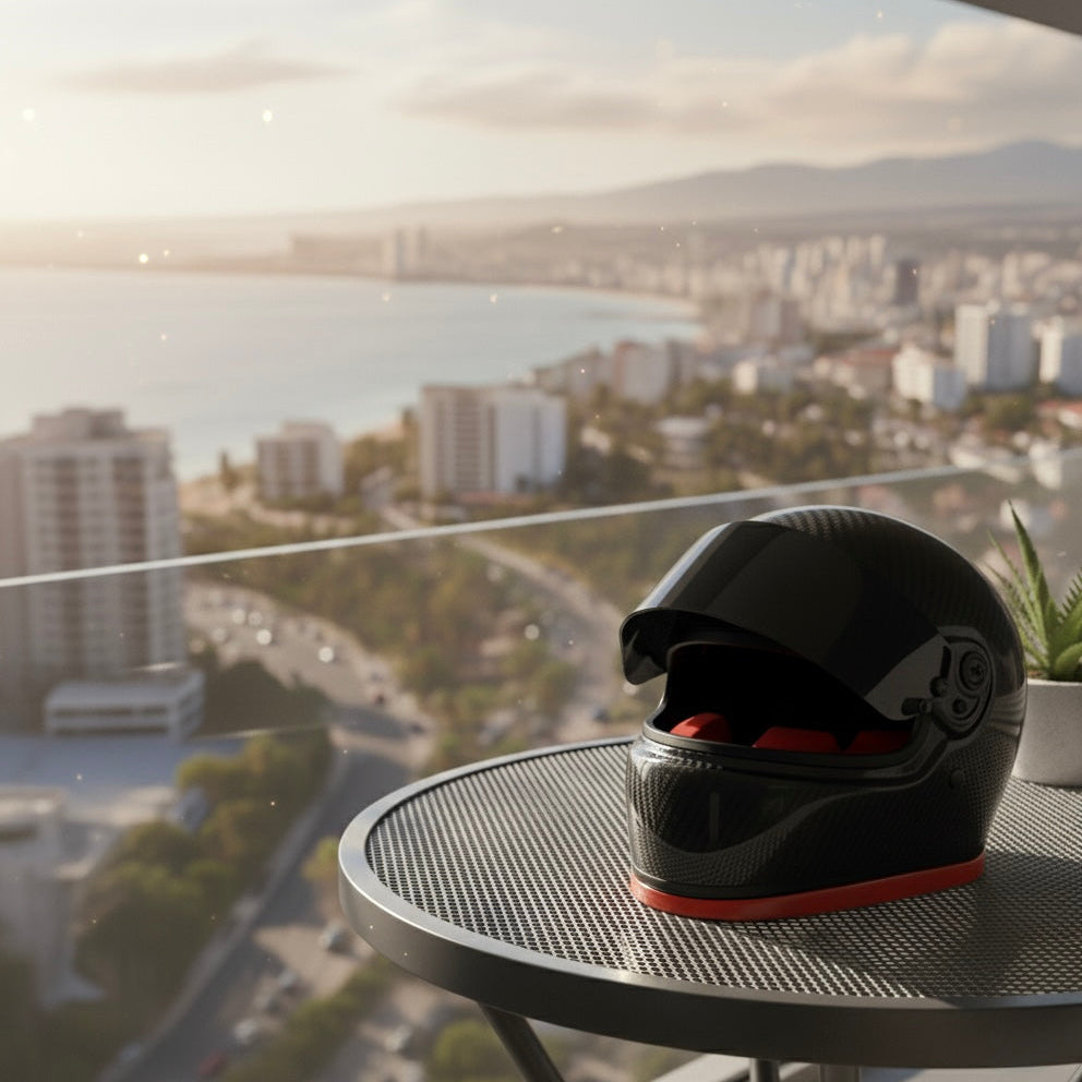 Carbon Fiber Ashtray Helmet