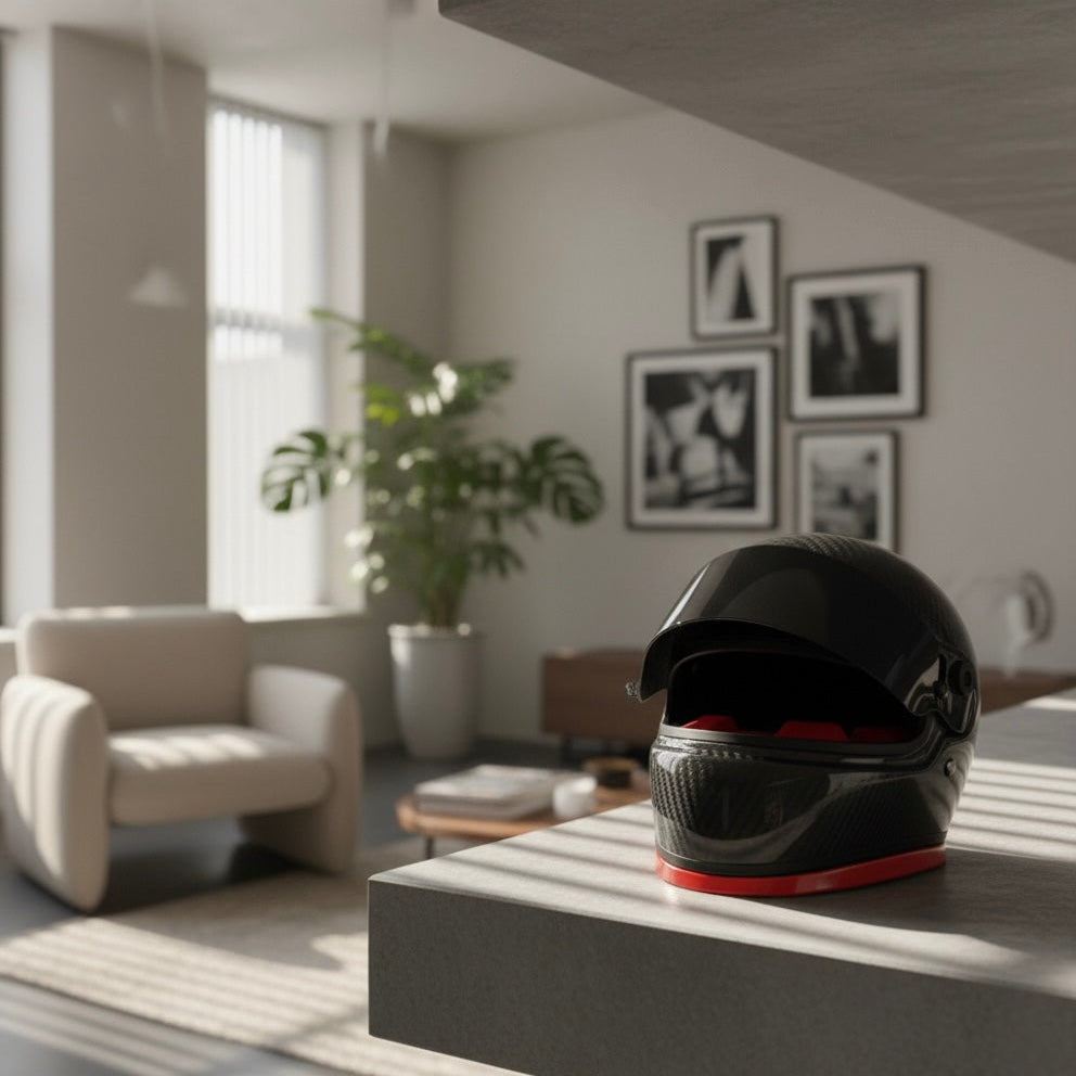 Carbon Fiber Ashtray Helmet