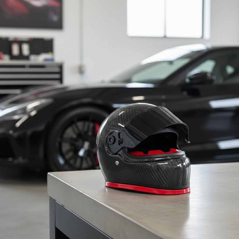 Carbon Fiber Ashtray Helmet