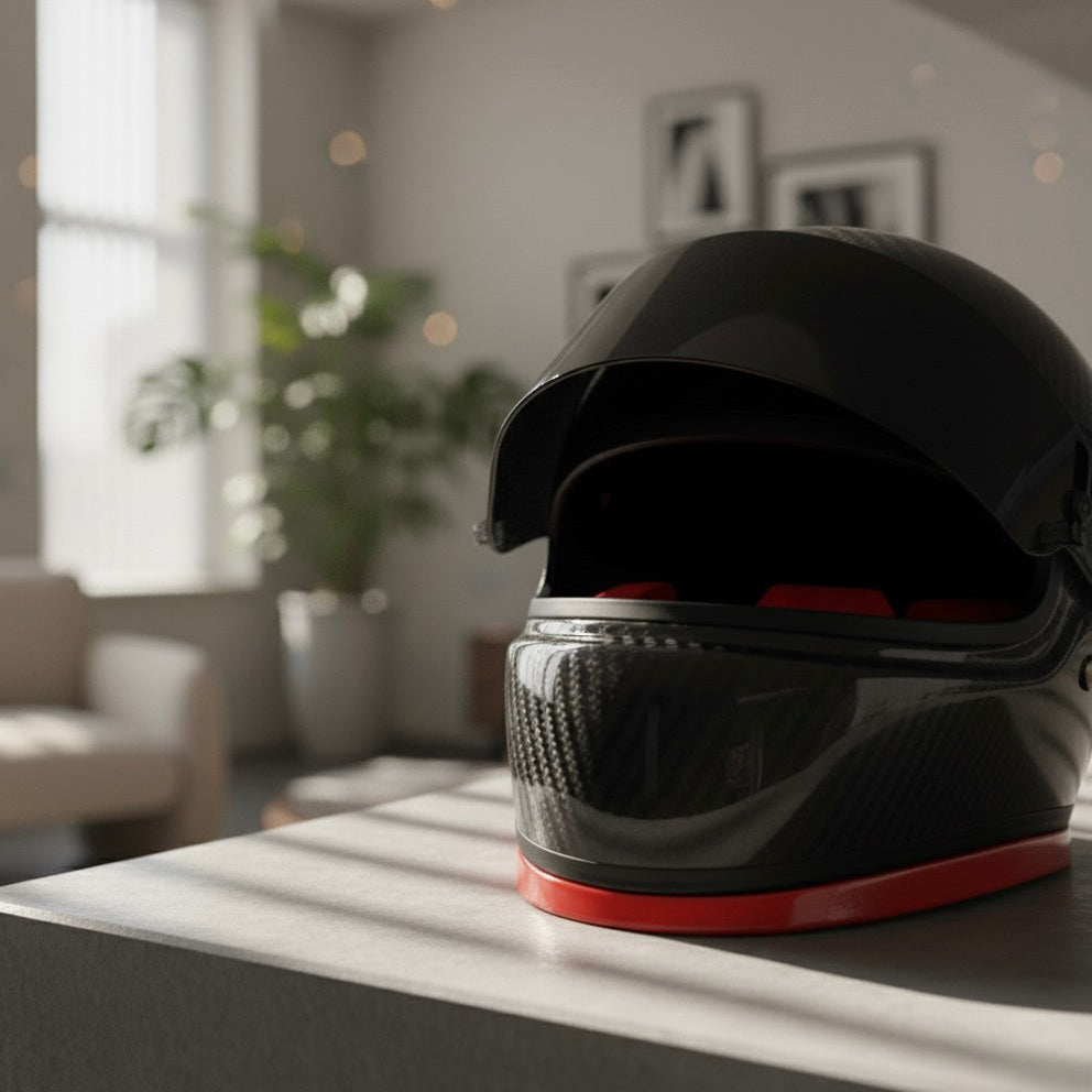 Carbon Fiber Ashtray Helmet