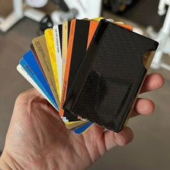 Carbon Fiber Card Holder and Money Clip Push