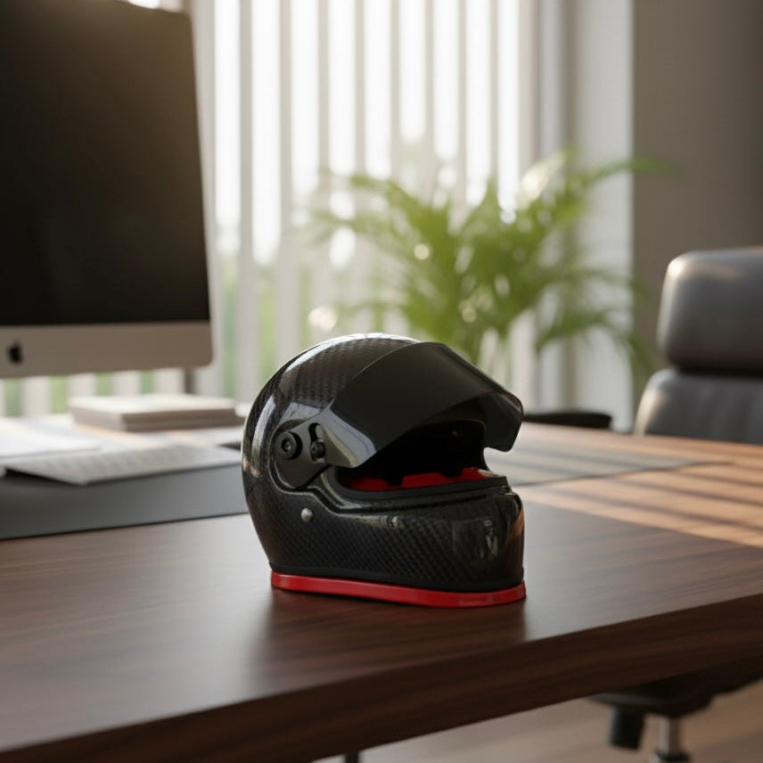 Carbon Fiber Ashtray Helmet