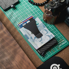 Carbon Fiber Card Holder and Money Clip Slide