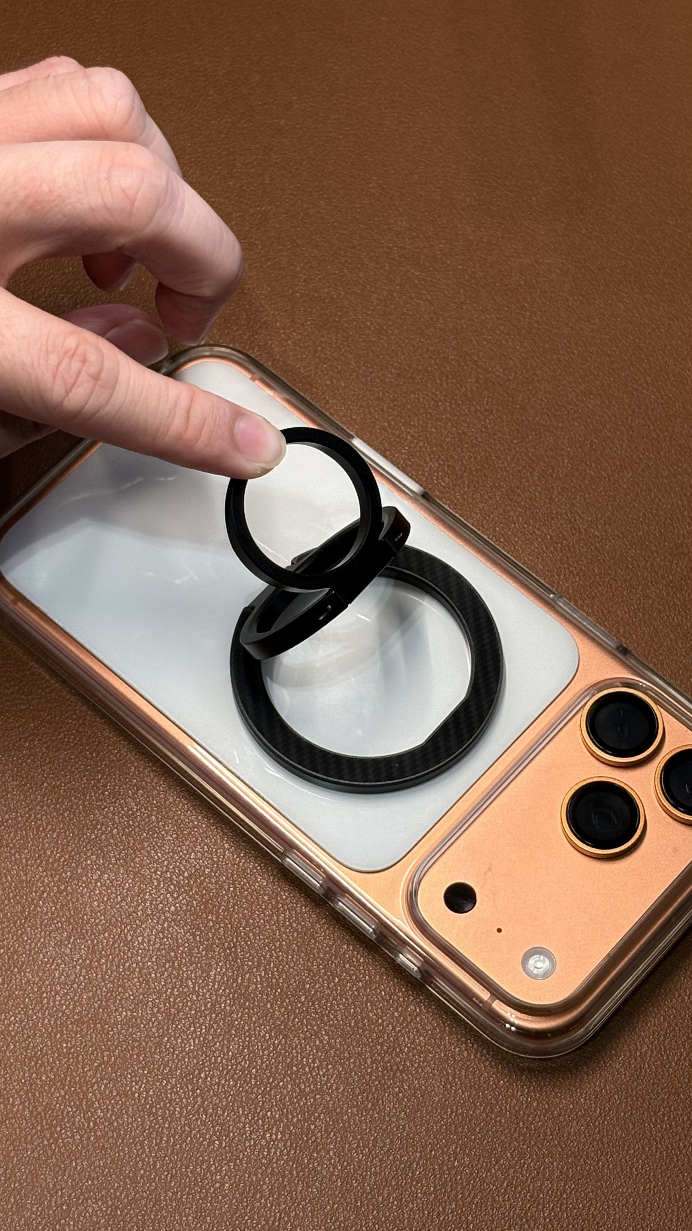 Carbon Fiber Magnetic Phone Ring Holder
