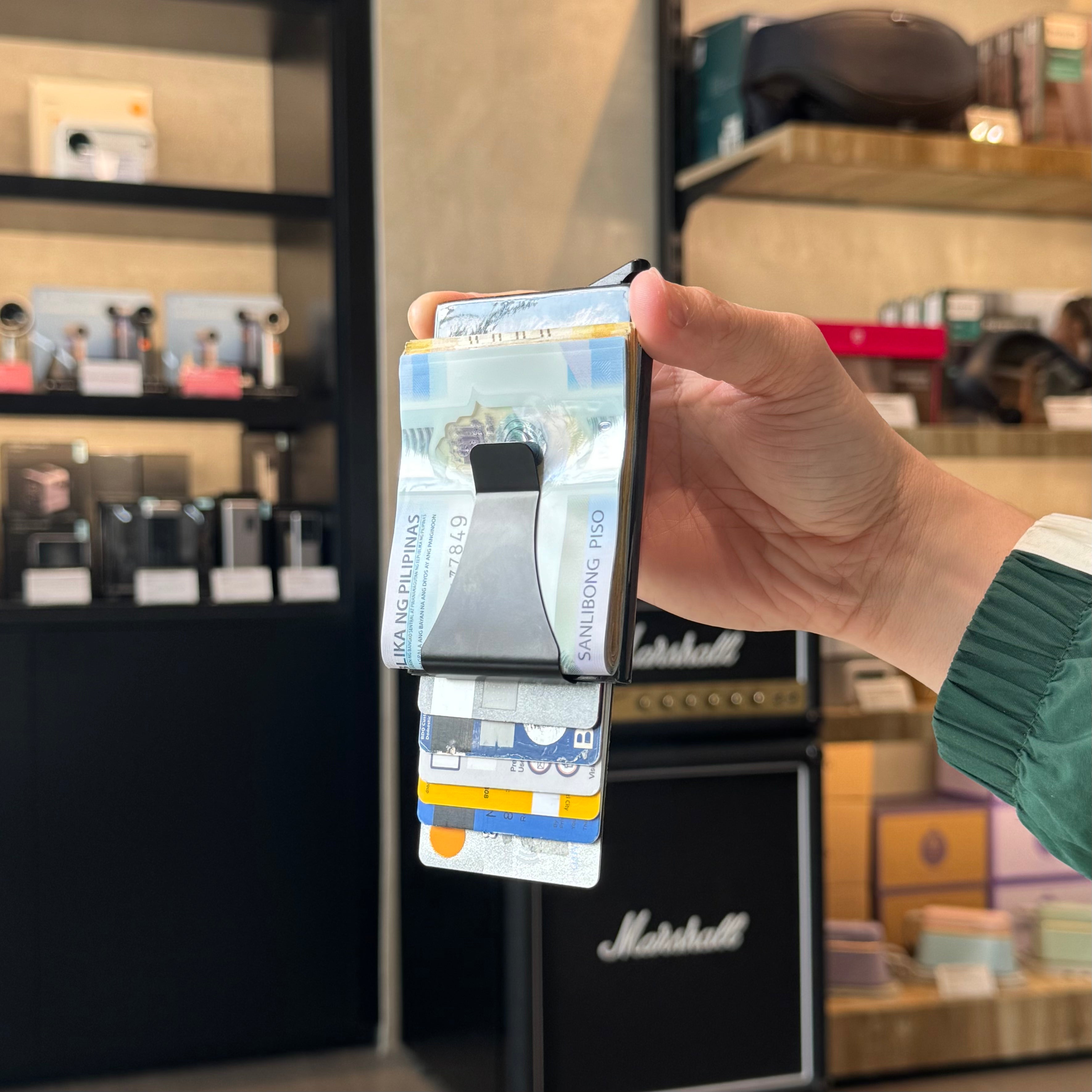 Carbon Fiber Card Holder and Money Clip Slide