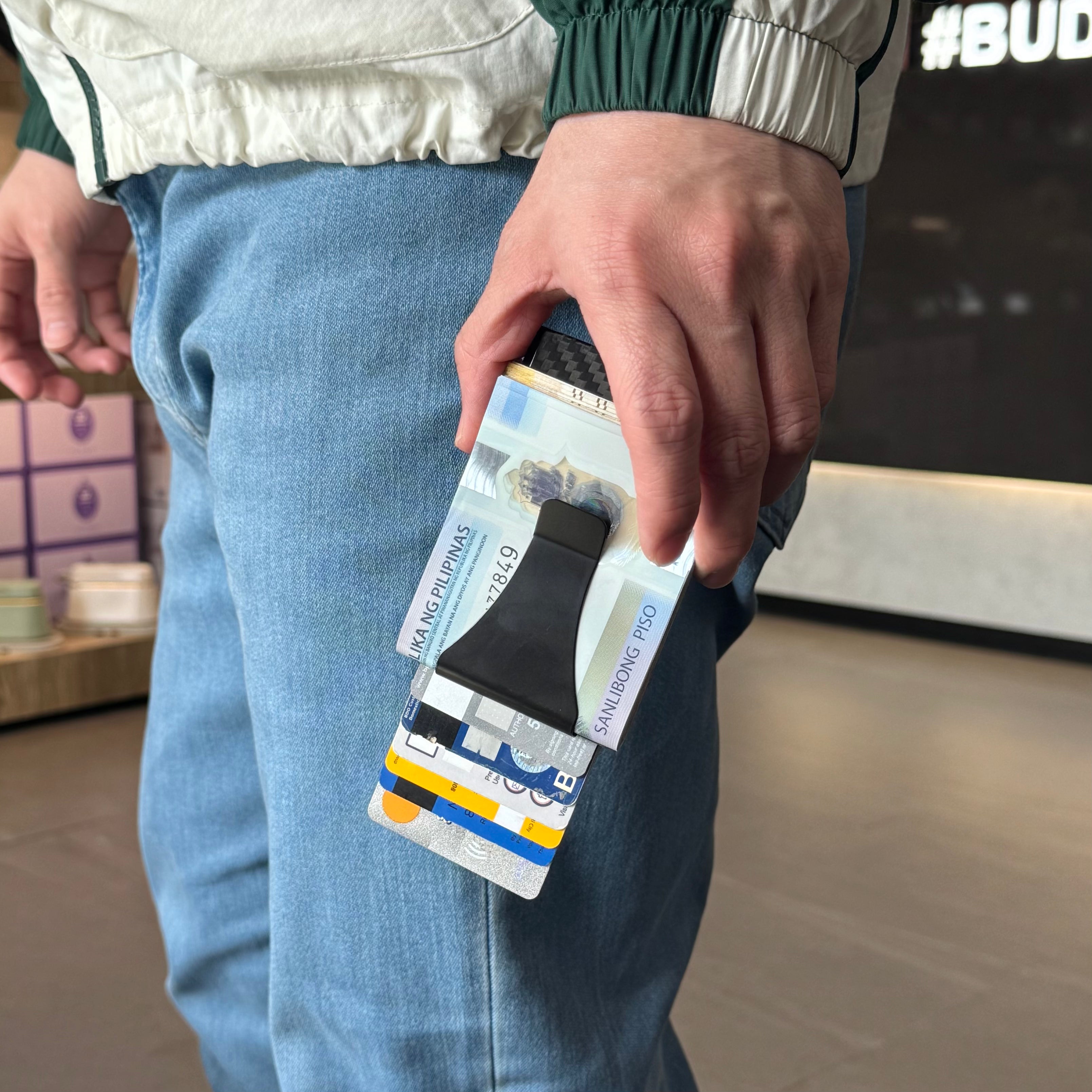 Carbon Fiber Card Holder and Money Clip Slide