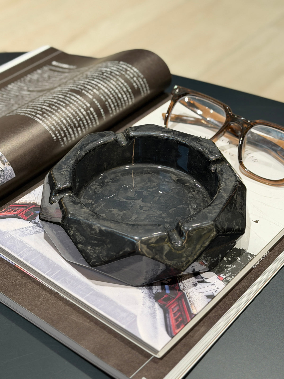 Carbon Fiber Ashtray Forged