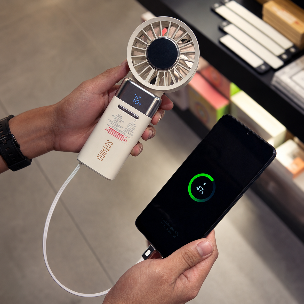 Sothing Power Bank Handheld Fan - Ice Z Power 2