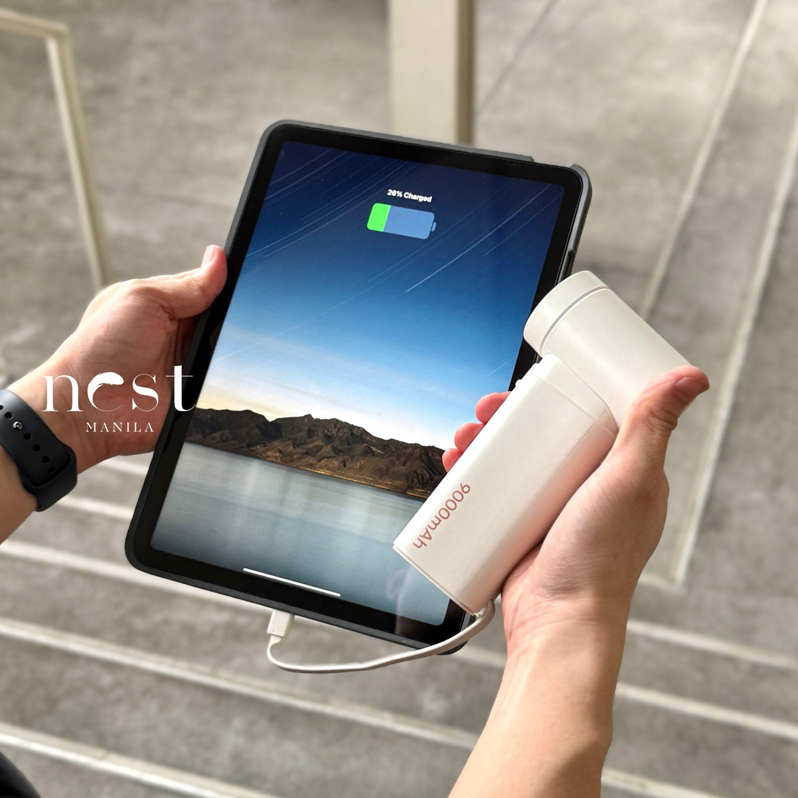 Sothing Engine Power Handheld Fan and Power Bank