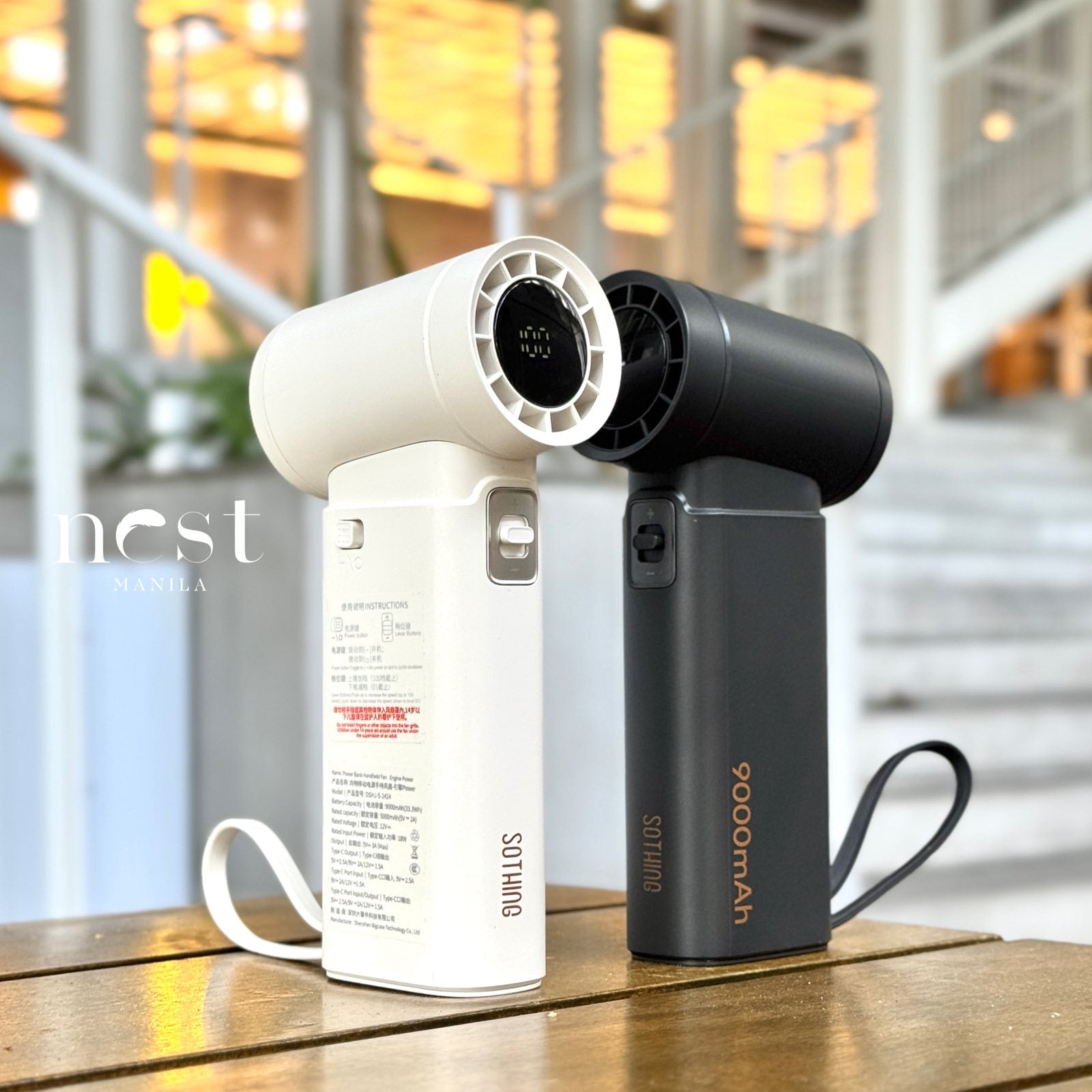 Sothing Engine Power Handheld Fan and Power Bank