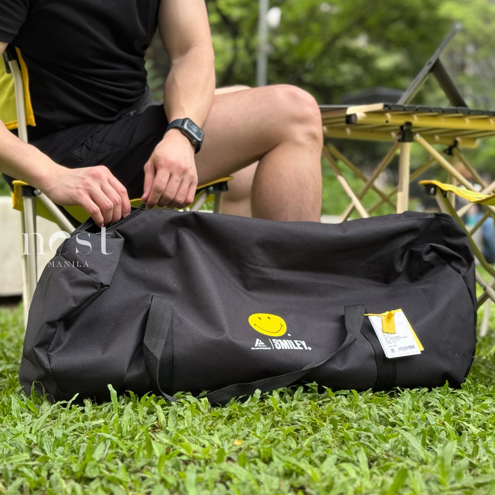 Smiley X Olymmons | Camping Table & Chair | Foldable Camping Trolley