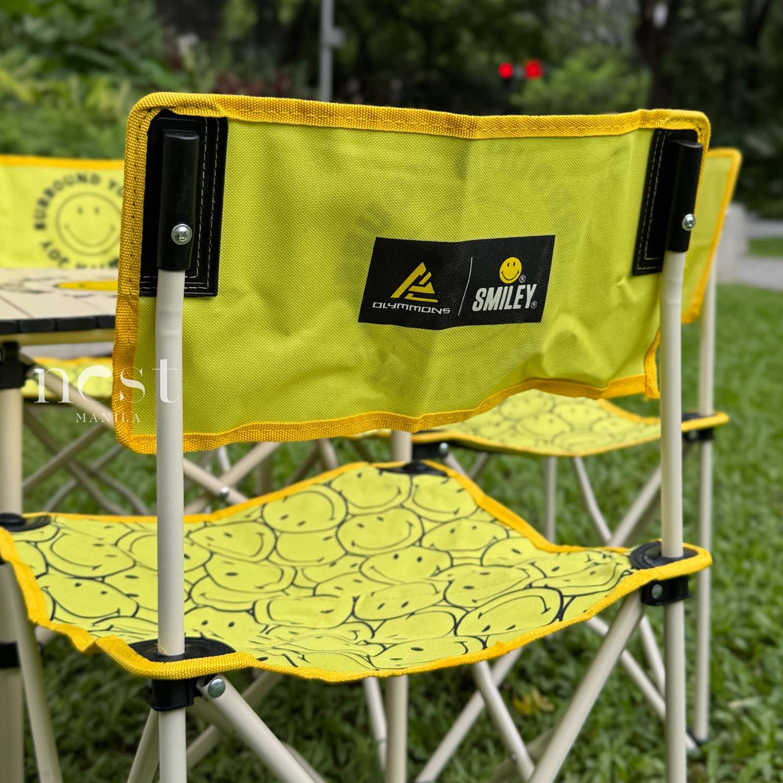 Smiley X Olymmons | Camping Table & Chair | Foldable Camping Trolley