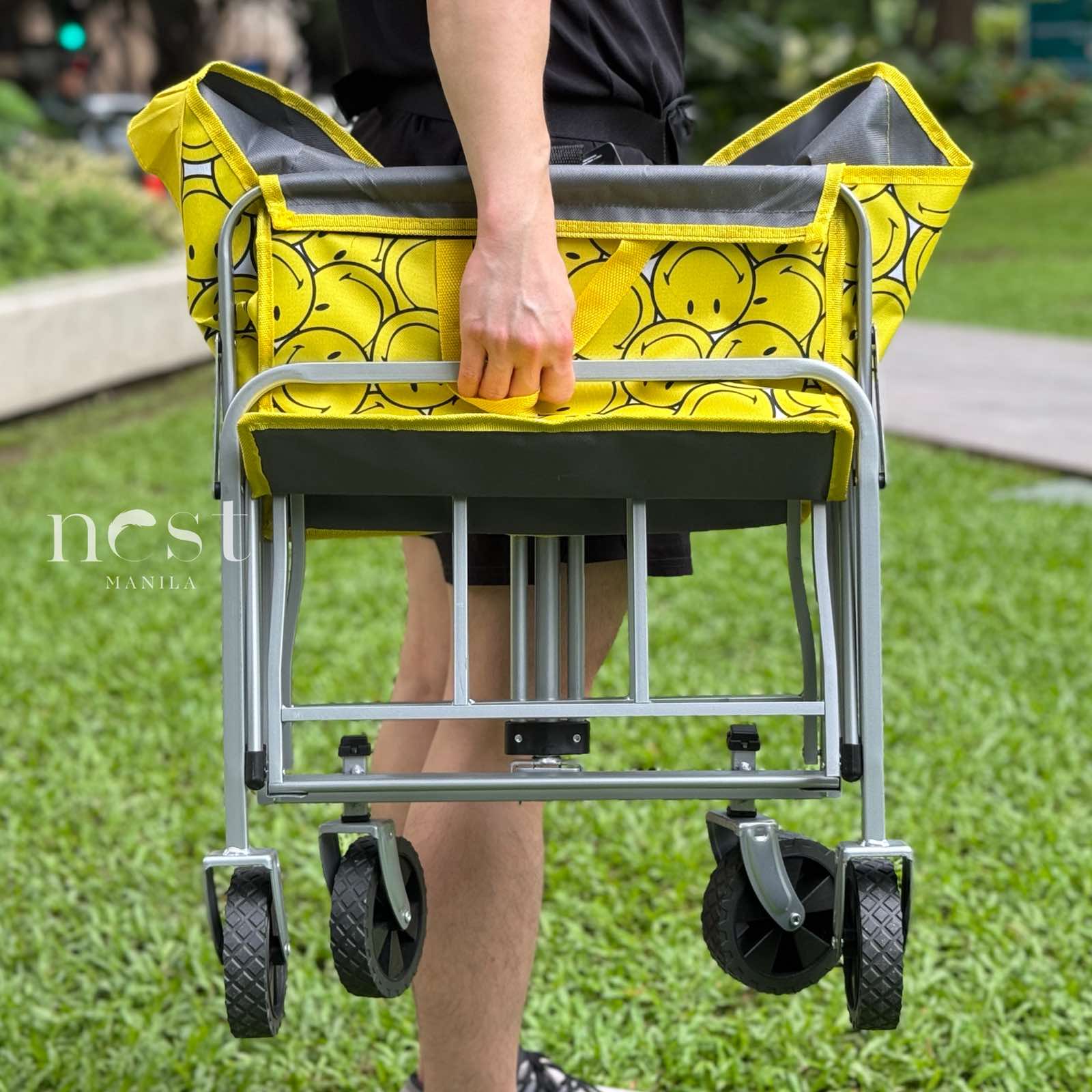 Smiley X Olymmons | Camping Table & Chair | Foldable Camping Trolley