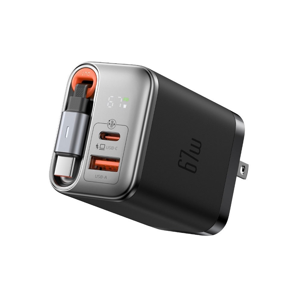 Mcdodo 67W GaN Charger with Built-in Retractable Cable