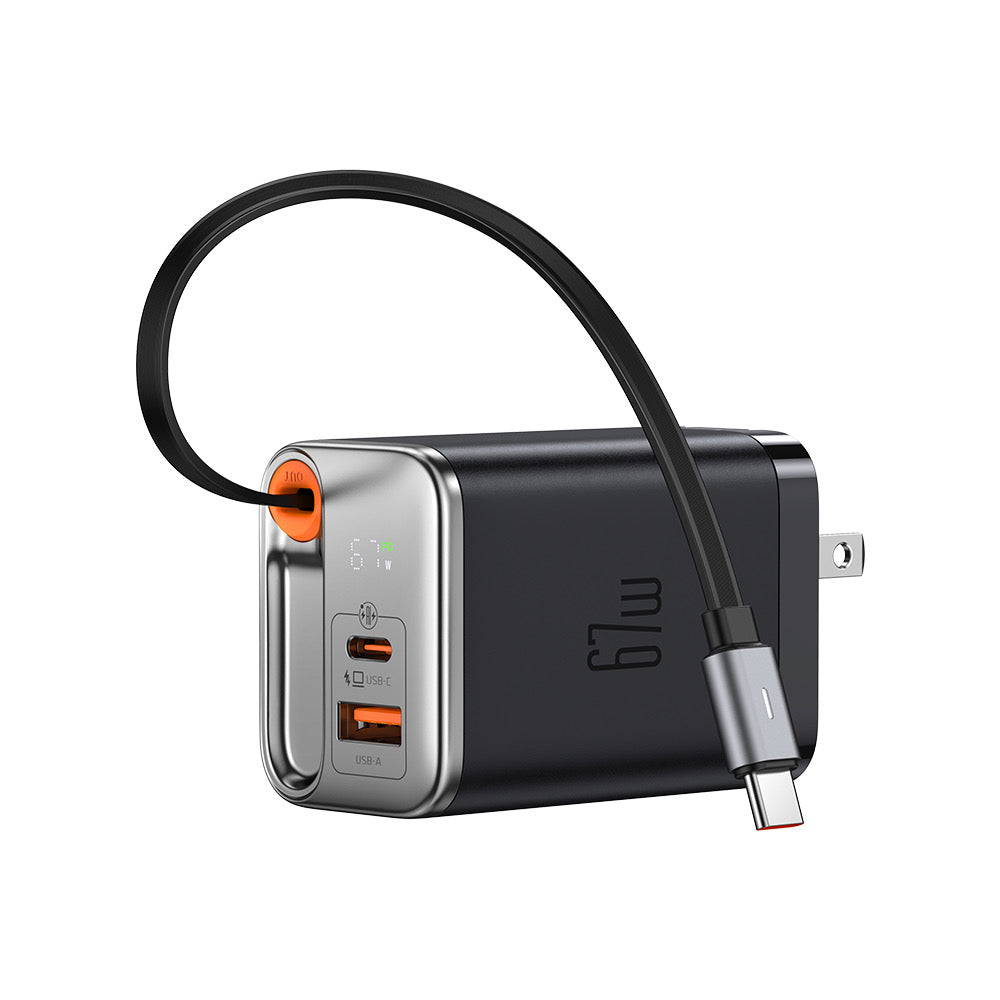 Mcdodo 67W GaN Charger with Built-in Retractable Cable