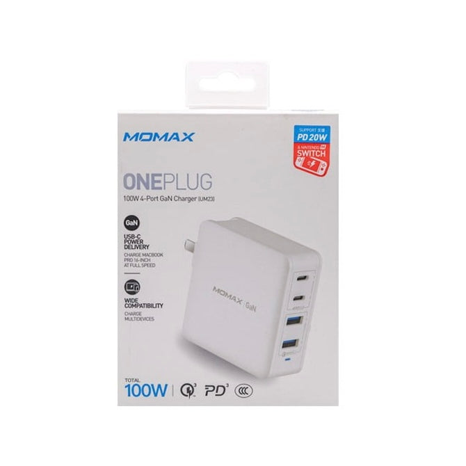 Momax OnePlug 100w 4 Port GaN Charger