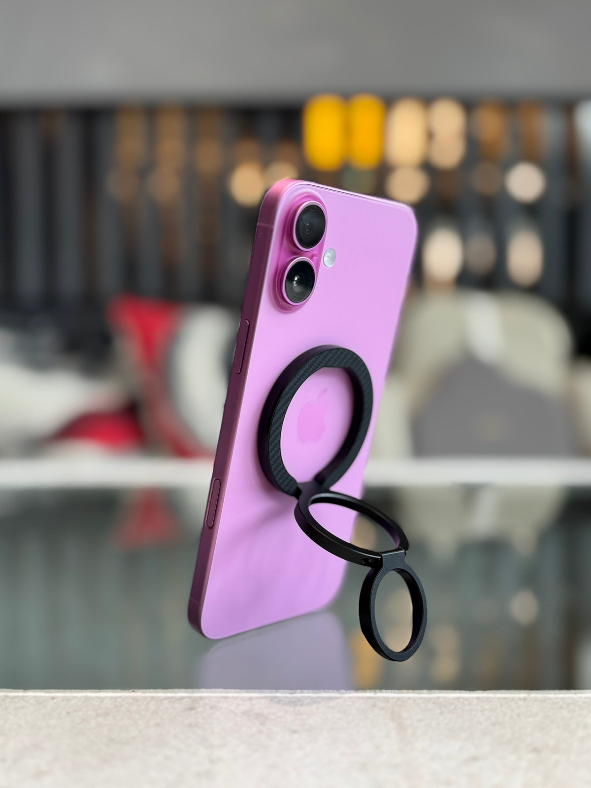 Carbon Fiber Magnetic Phone Ring Holder