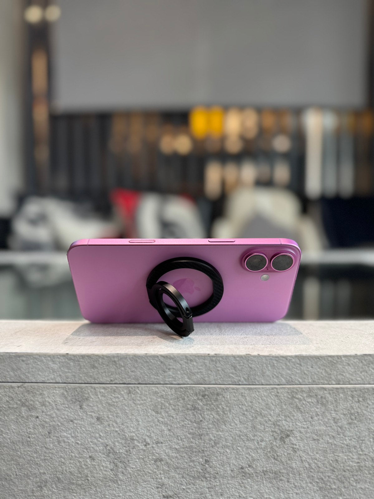 Carbon Fiber Magnetic Phone Ring Holder
